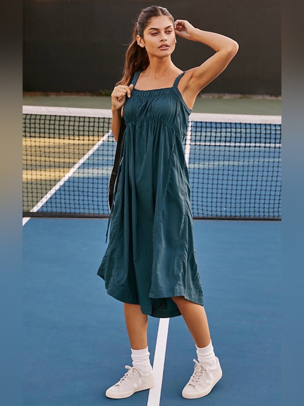Daily Practice by Anthropologie Keeseville Sleeveless Blue Smocked Dress XXS